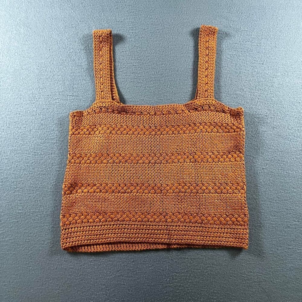 Lulus Women's Orange and Brown Vest